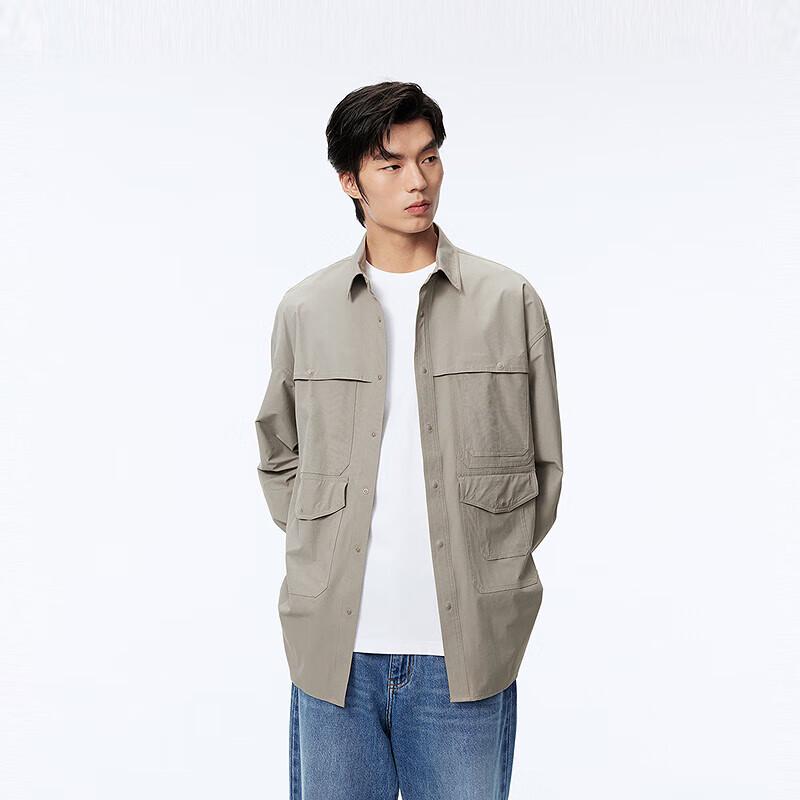 PEACEBIRD Men's Outdoor Workwear Pocket Shirt