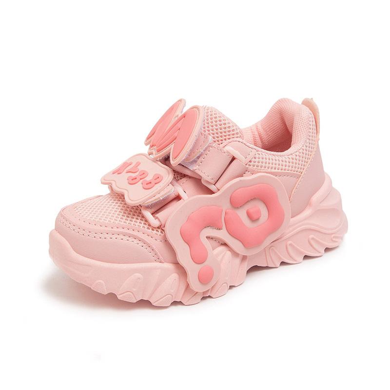 Kinder Netzschuhe Mädchen Sportschuhe Frühling und Herbst Neu Atmungsaktiv Mädchen Papa Schuhe Vielseitige Weichsohlige Laufschuhe