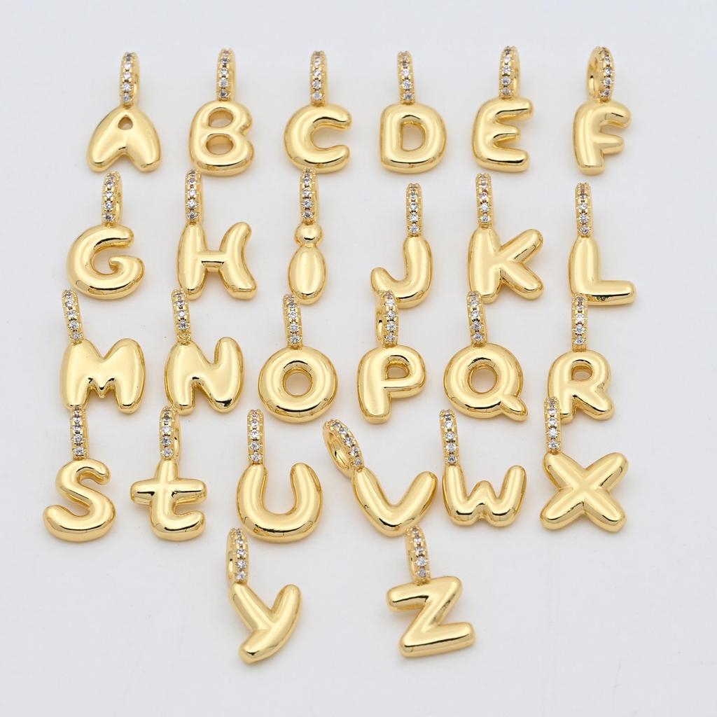 Neues Alphabet Blasen Anhänger Halskette & Armband Zubehör (A-Z)