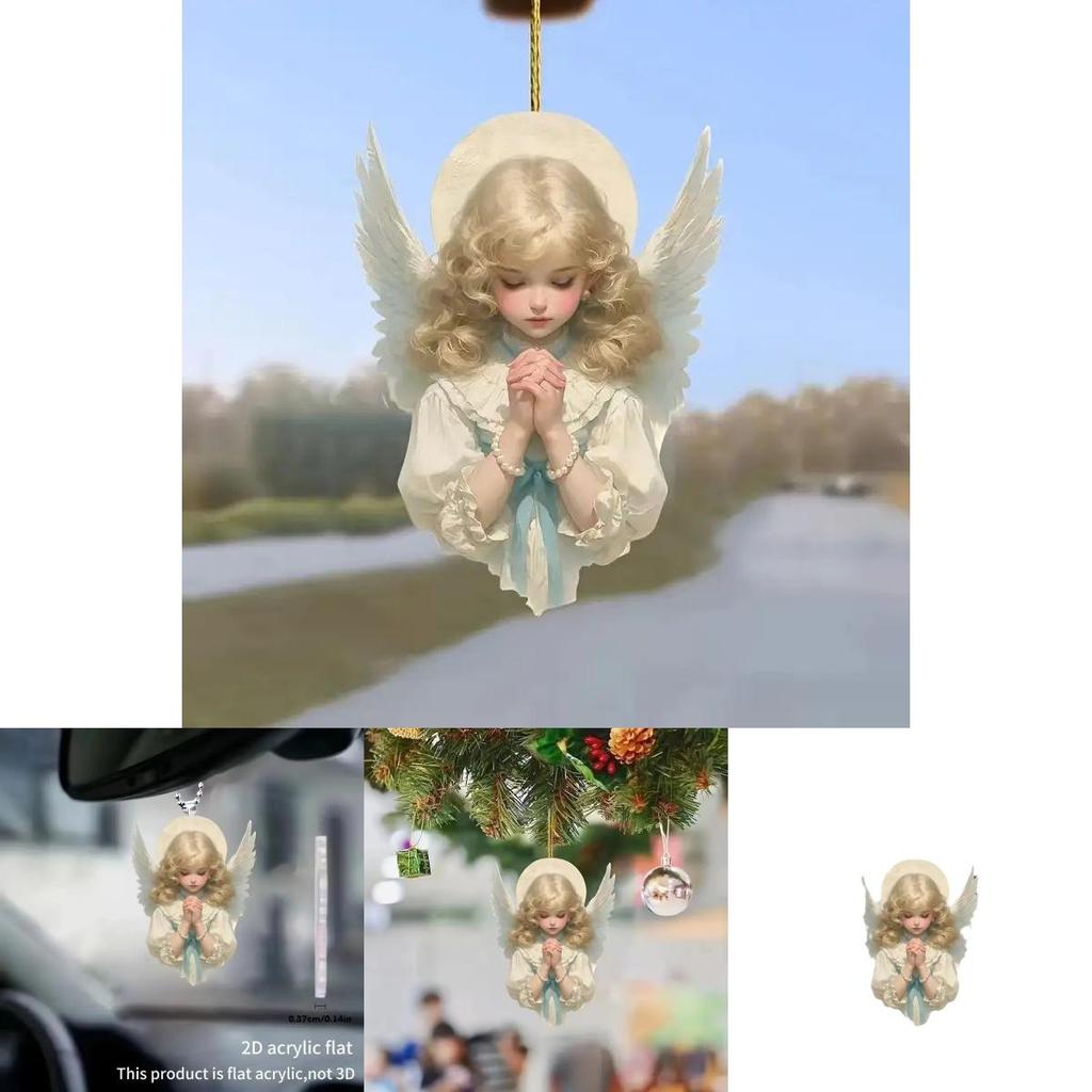 Acrylic Angel Car Interior Decor Pendant For Stylish Vehicle Accessories