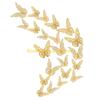 F26C 36 Pcs Hollow 3D Three-dimensional for Butterfly Wall Sticker Elegant Paper Wall Decal Artistic Stickers Home Wall Decor