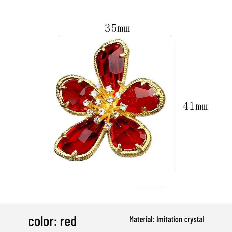 Elegant Crystal Flower Brooch for Women – Exquisite Corsage Coat Pin Gift