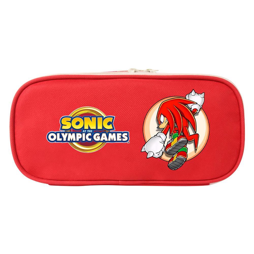 Sonic The Hedgehog Student Pencil Case Canvas Large Capacity Zipper Pen Bag For School Supplies And Teen Gift