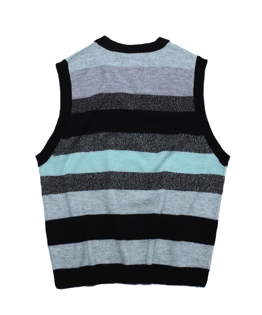 VERSE ONE Alpaca Gradient Knit Vest Mixed Color