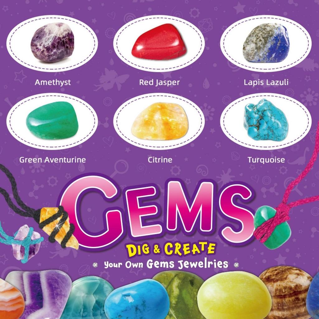 Treasure Gifts Children's Educational Toys Handmade DIY Stone Gemstone Necklace Archaeological Excavation Toys