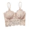 Lady Sexy Lingerie Corset Lace Floral Bralette Padded Bra Camis Underwear Wire Free Sheer Lace