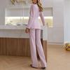 Pink 2-Piece Women's Suit Elegant Wedding Occasion Clothing Slim Fit Formal Office Lady Blazer Set (Jacket+Pants)