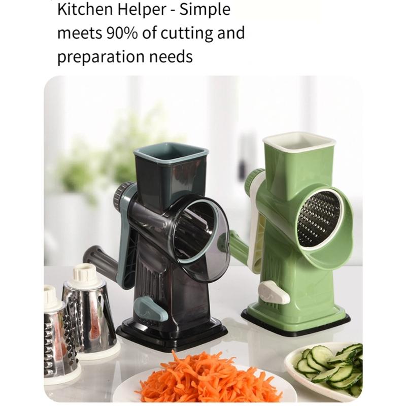 Three Function Manual Grater With modifiable Plates For Slicing Shredding And Grating Vegetables Effortlessly