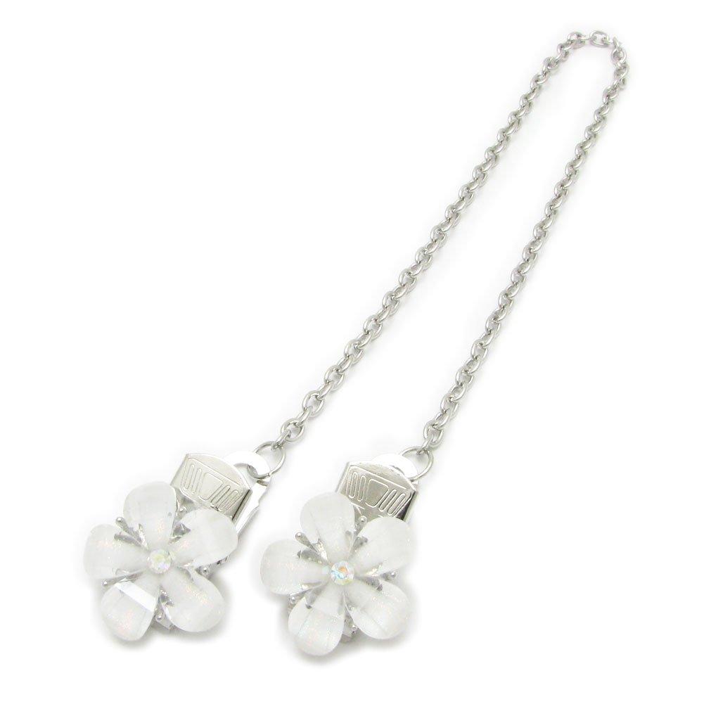 Cute Flower Hat Clip KS45021 with Simple (White Chain)