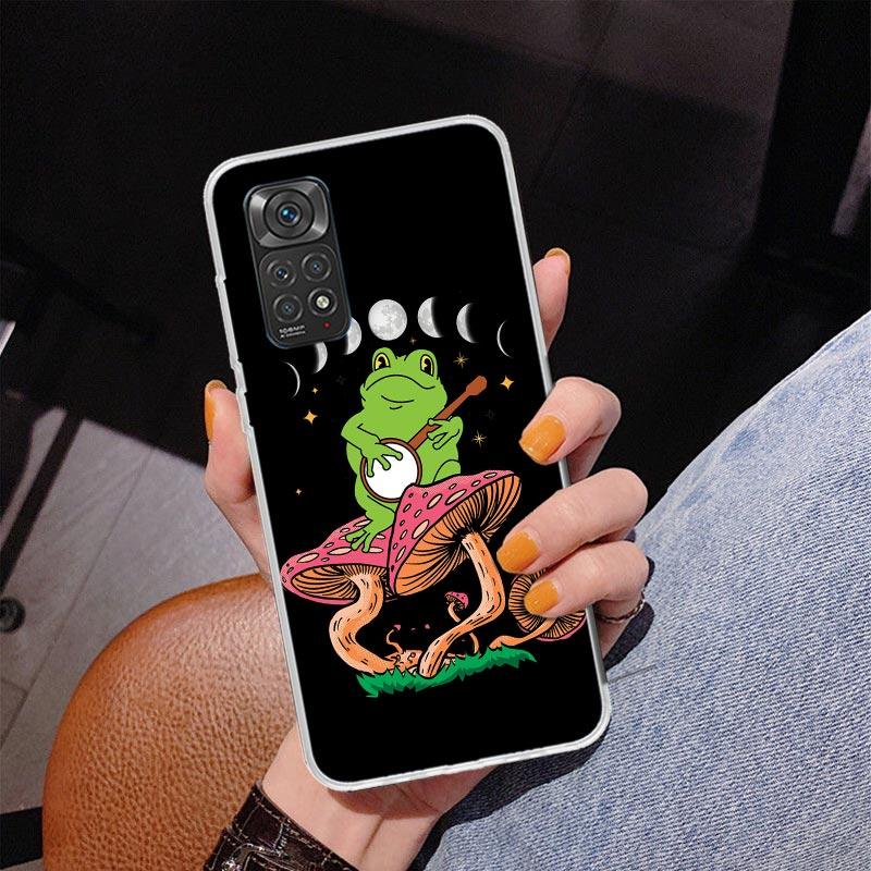 Cottagecore Frog Mushroom Kawaii Phone Case For Xiaomi Redmi Note 15 14 13 12S 12 11 Pro Plus 14S 11S 11E 10 10S 11T 5G Personal
