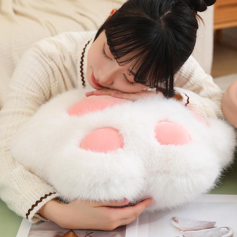 45cm Cat Paw Throw Pillow Soft And Comfortable Home Decoration Pillow Gift Bed Sofa Office Chair Back Furry Cat Paw Cushion