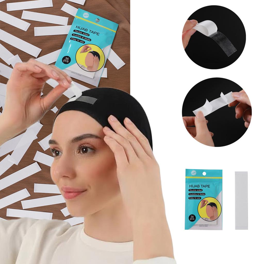 1Pack(36Pcs) Hijab Accessories Hijab Awning Shaper Tape Double Sided Scarf Tapes For Muslim Women Hijab Tape