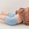 Smiley Face Baby Knee and Elbow Pads - Summer Terry Cloth Warmers for Crawling and Walking