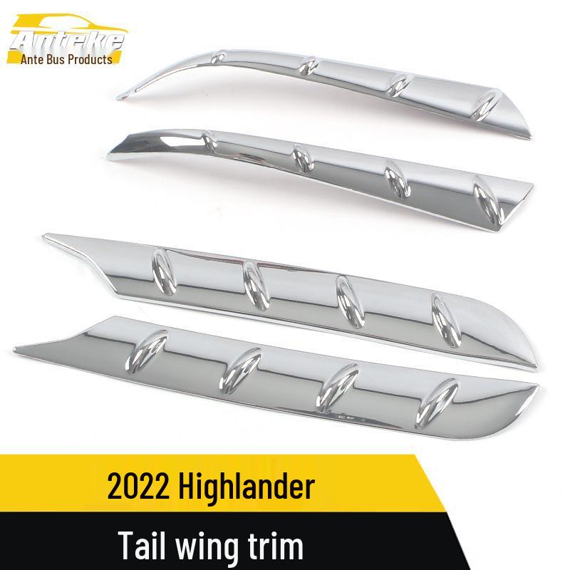 22 Highlander Rear Trunk Wing Bumper Trim - Anti-Scratch Bright Strip
