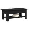 Coffee Table Black Oak Look 102 X 55 X 42 Cm Engineered Wood