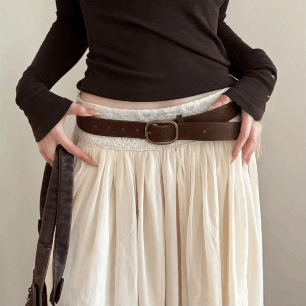 Luxury Design Business Waist Belt Pin Buckle Waistband Fashion Suede Leather Belt For Women