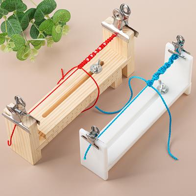 Bracelet Weaving Loom - Wooden Craft Stand for Macrame Cord & Jewelry Making Tools