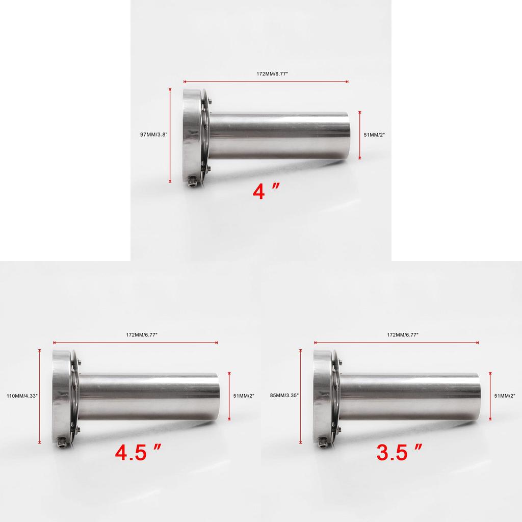 Premium Quality 4.5" Round Tip Removable Adjustable Silencer Exhaust Catback System