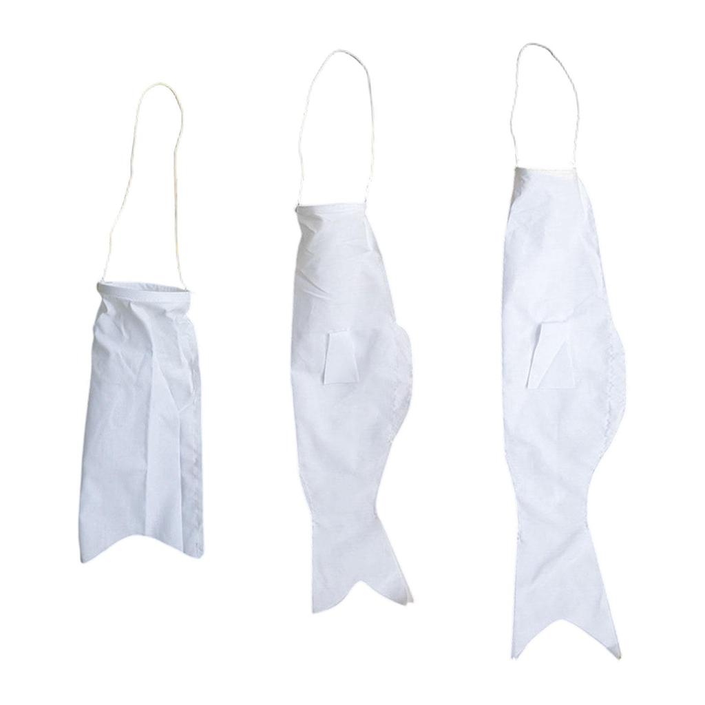 Blank Fish Shaped Carp Streamer Hanging Decor Wall Decoration Flag for Restaurant Backyard Outdoor Events