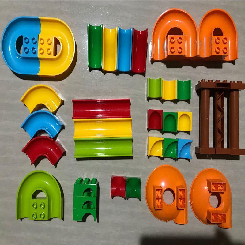 Lego-Compatible Marble Run Track Large Bricks, Toddler Educational Toy for Ages 3-6+