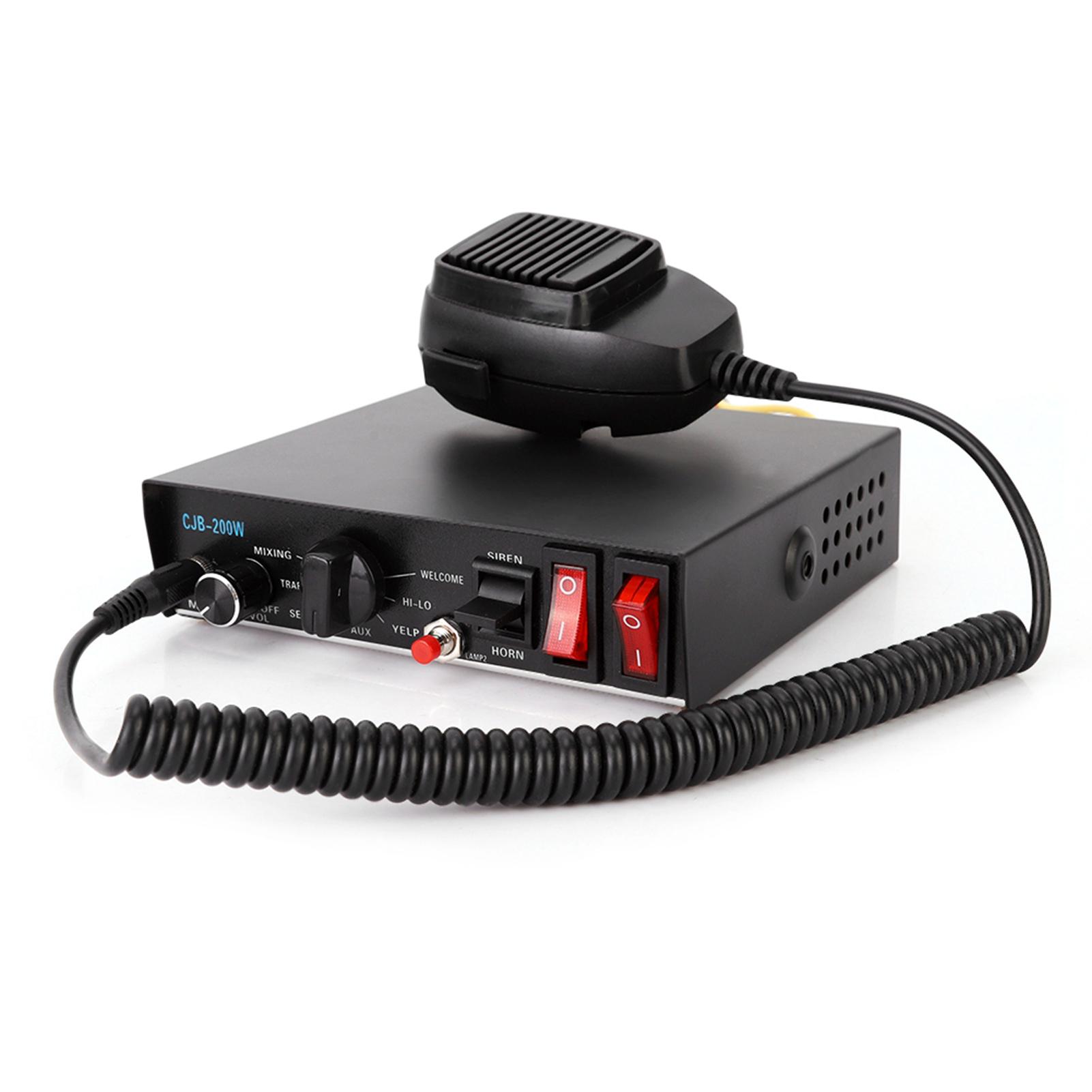 

DC12V 200W Звук Громкий Автомобильный Предупреждающий Сигнал для Полицейской Пожарной Сирены Рог PA Динамик MIC Система