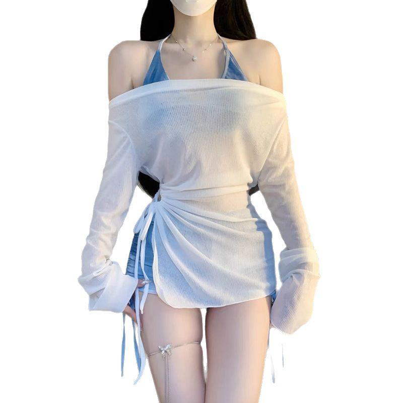 Sanya Dreiteiliges Schlankmachendes Badeanzug-Set für Damen: Stilvolle, Bauchbedeckende Konservative Badebekleidung für 2025.