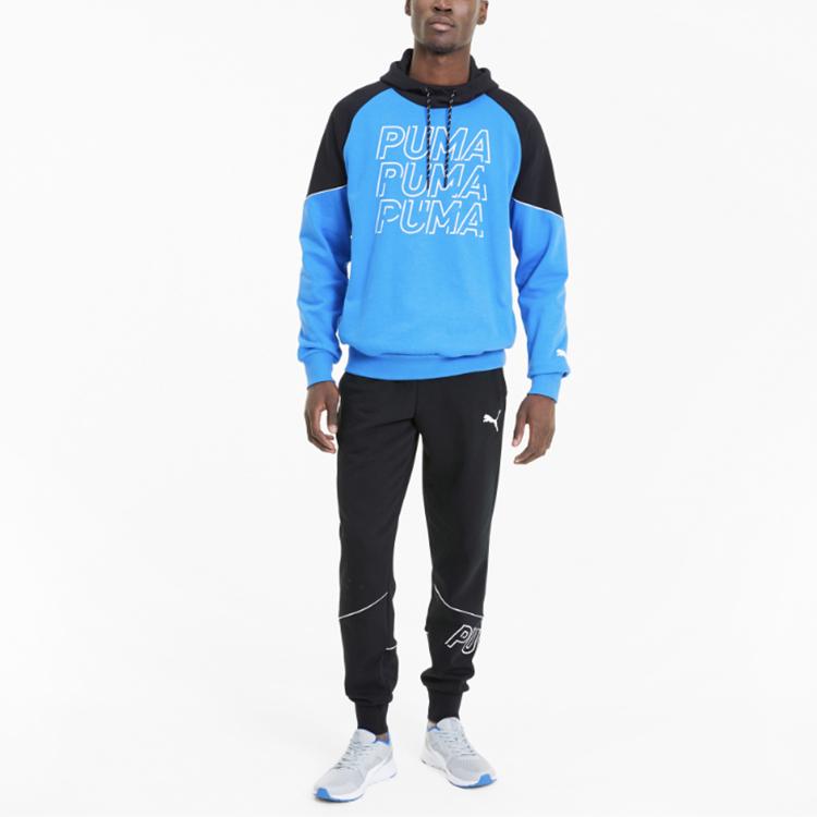 Puma Modern Sports Casual Printed Logo Jogger Knit Pants Men Bottoms Black 845630-01