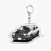 Classic Japan Anime Initial D Takumi Racing Cars Key Chain Keychains Ring for Accessories Bag Pendant Keyring Jewelry Fans Gifts