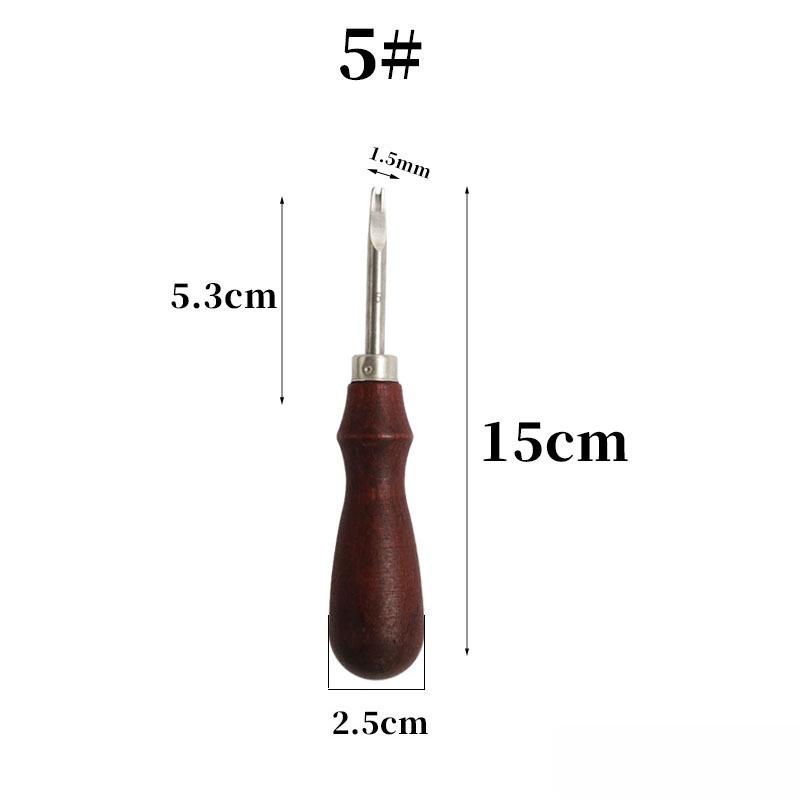 1PCS Leather Edge Beveler Skiving Knife Wood Handle Leather Craft Cutting Tool For DIY Handmade Leather Working Professional