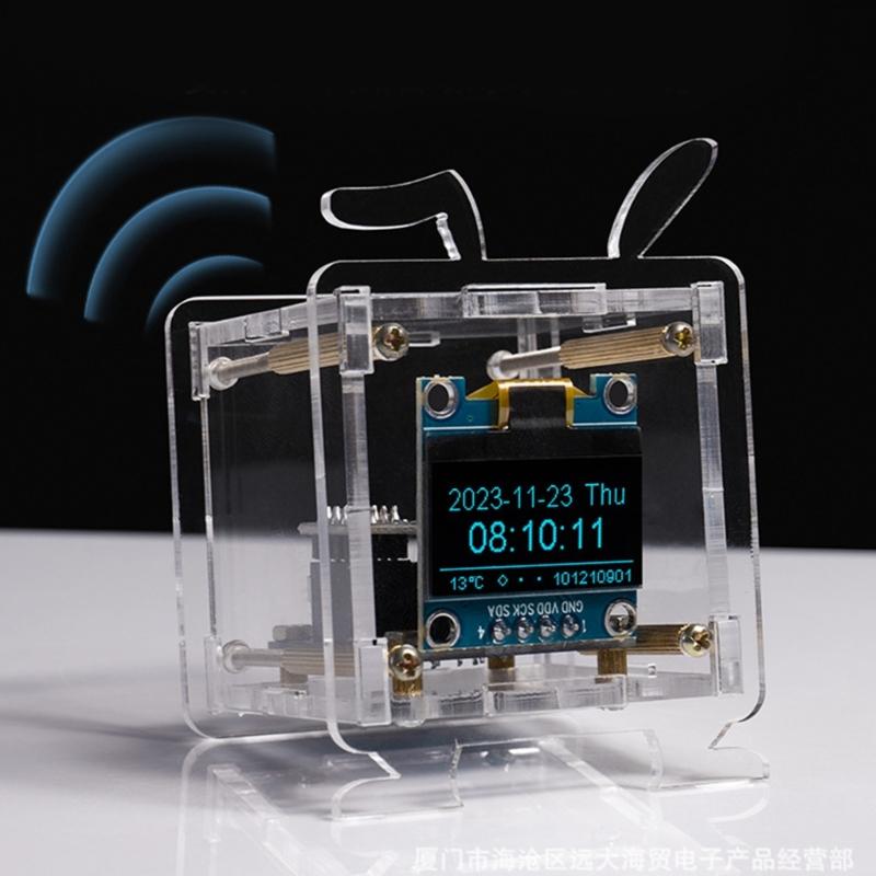 WiFi Clock Module OLED Splay Y Time Date Temperature Humidity Weather Forecast Indicator DC5V Clock