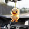 Charming Acrylic Yellow Duck Car Pendant Delightful Cartoon Interior Accessory