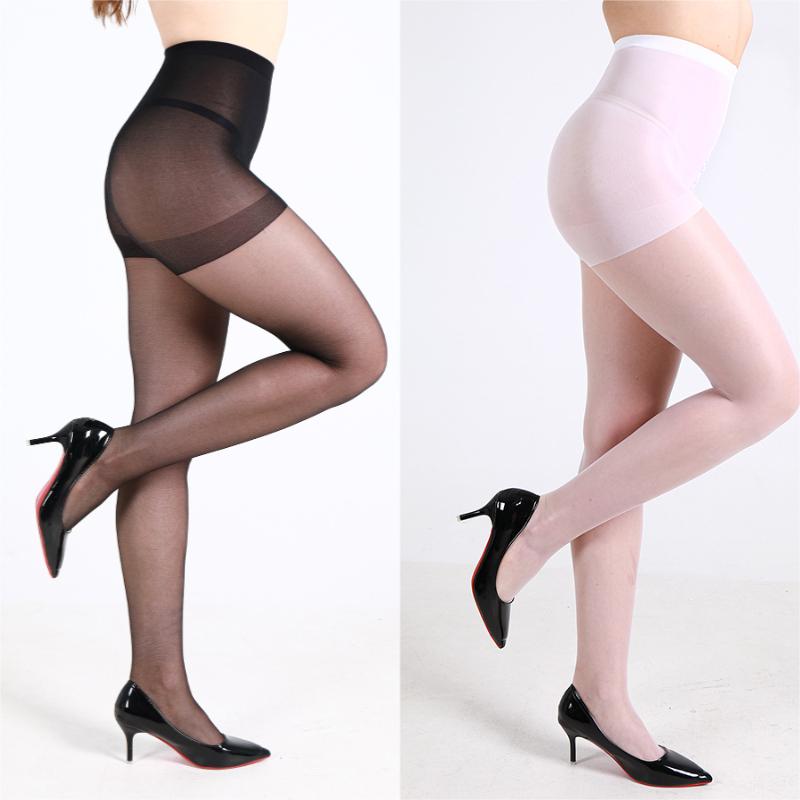 2 Pcs Women'S Sheer Tights 20D Control Top Pantyhose With Reinforced Toes High Waist High Elasticity Anti Hook Stockings Hosiery