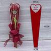 50pcs Single Flower Flower Packaging Bag Heart Shape Rose Packing Sleeve Bag  Valentine's Day