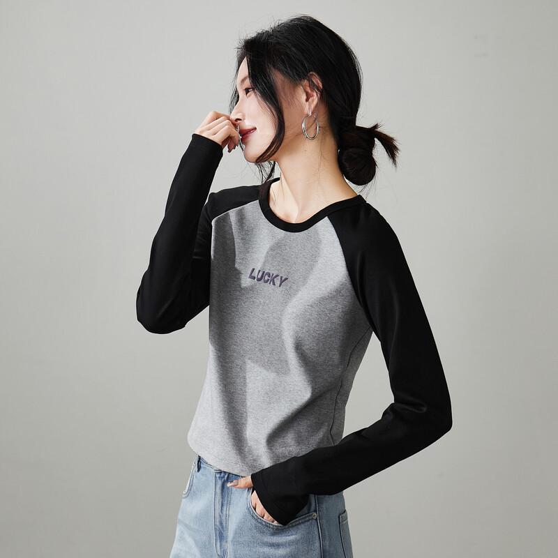SOFSIL Women s Colorblock Raglan Long Sleeve T-shirt L