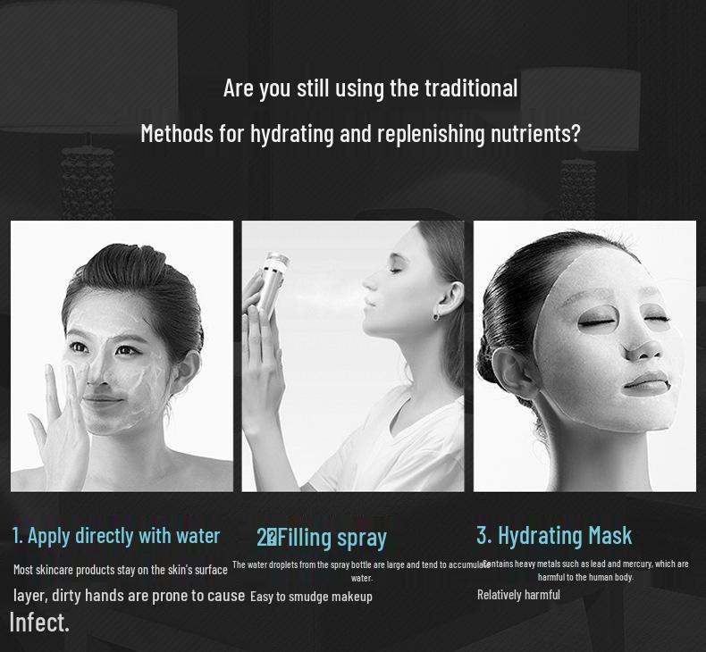 Handheld Nano Spray Oxygen Facial Hydration Device