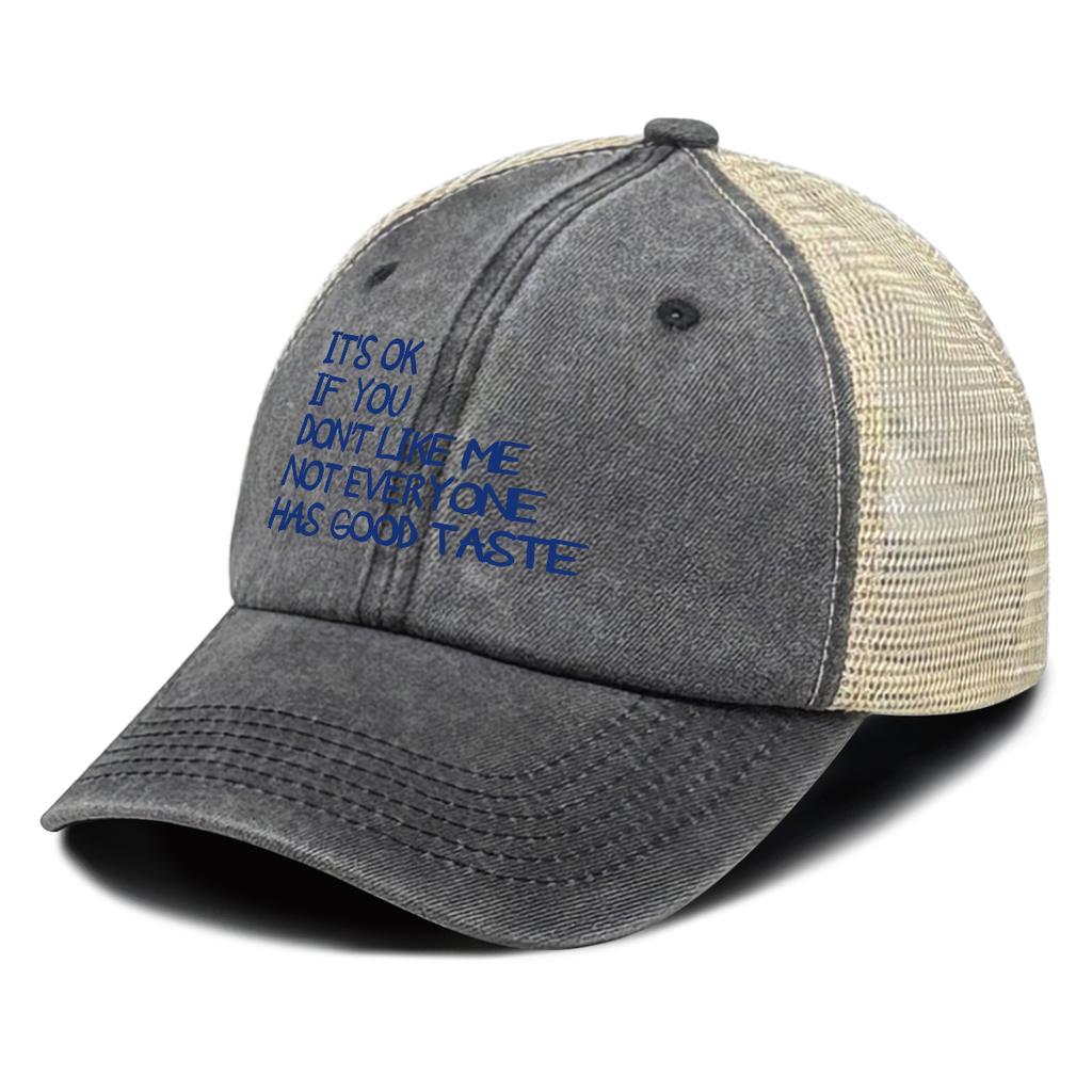 ITS OK IF YOU DONT LIKE ME Printed Baseball Cap Adjustable Multicolor Casual Stylish Sports Hat For Women Street Style Golf Hike