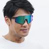 Sports Black Matte Mirror Blue Ribbon A-Fit Men's Sunglasses, Lens, Mirror, AF-806-C3