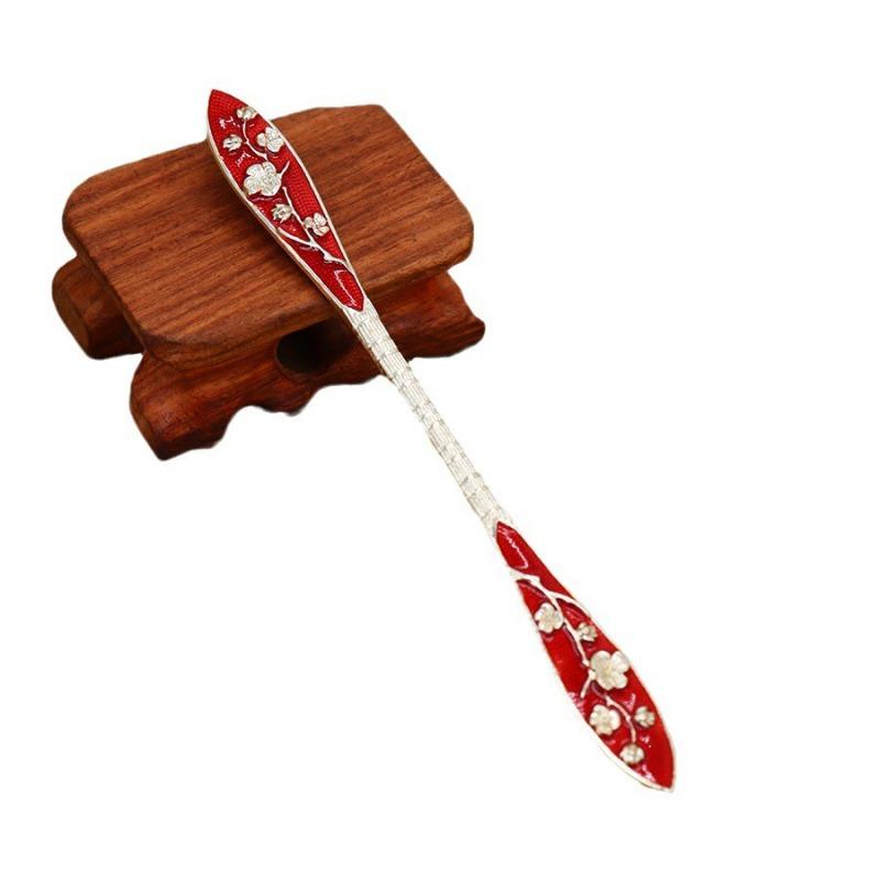 

Двусторонние заколки для волос с капающим маслом, заколки для волос в виде цветков сливы, повседневные заколки для причесок, аксессуары для волос и заколки красный