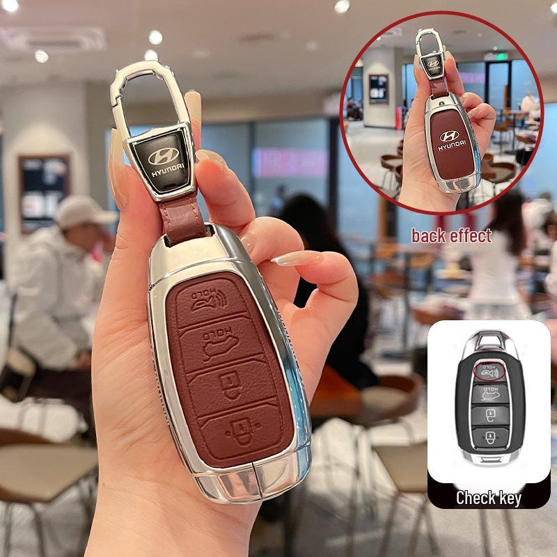 Metal Leather Protective Key Cover for 2021-22 Beijing Hyundai Custu