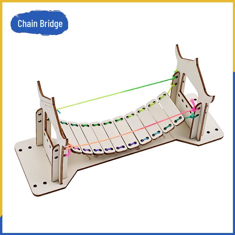 Iron Chain Bridge Science Experiment Kit for Primary Students - Educational and Creative DIY Model