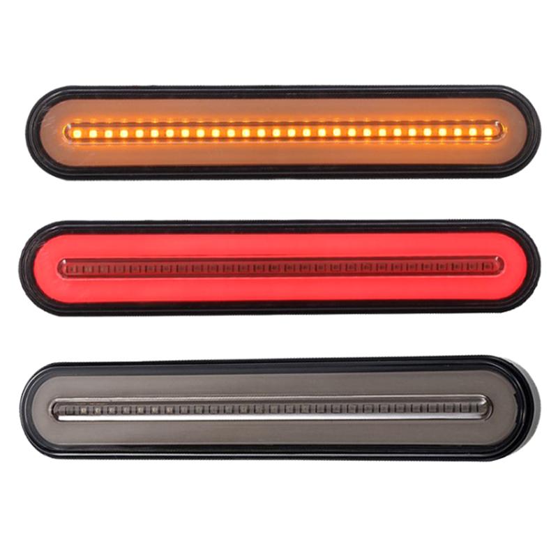 Barre Lumineuse de Remorque Rouge 3 Lumière 9 LED étanche Marqueur D/'Identification de Dégagement Signaux de Parc Arrêter L/'Identification de Frein de Virage Arrière pour Camion Bateau