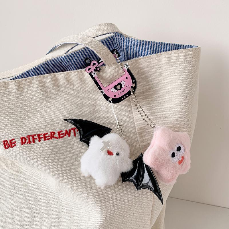 Sweet Cool Girls Acrylic Keychain Hook Pink Black Hanging Decoration For Bag Pendant Doll Toy Holder Personalized Pendant Gift