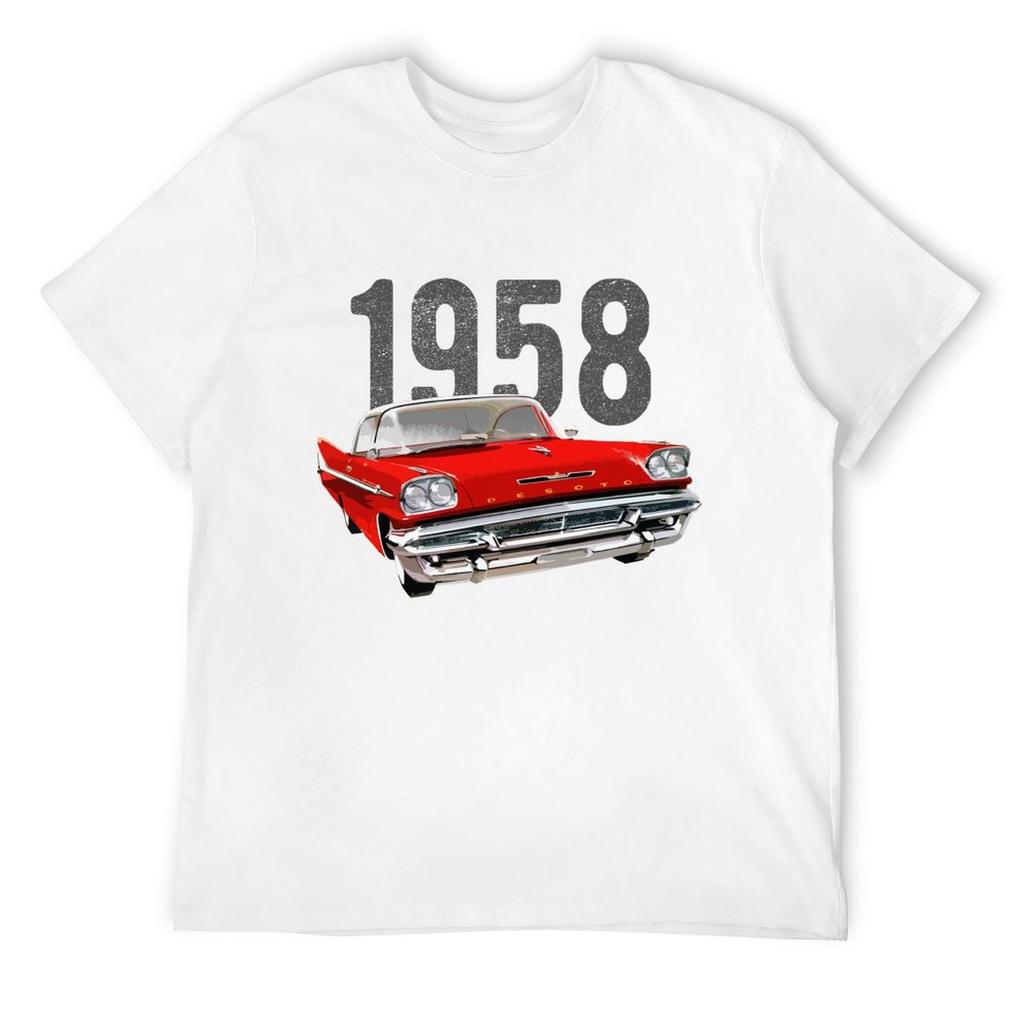 1958 Desoto Antique Car T-Shirt Cotton Man T-shirts Cute Clothes for a Boy Heavyweights Clothes for Men