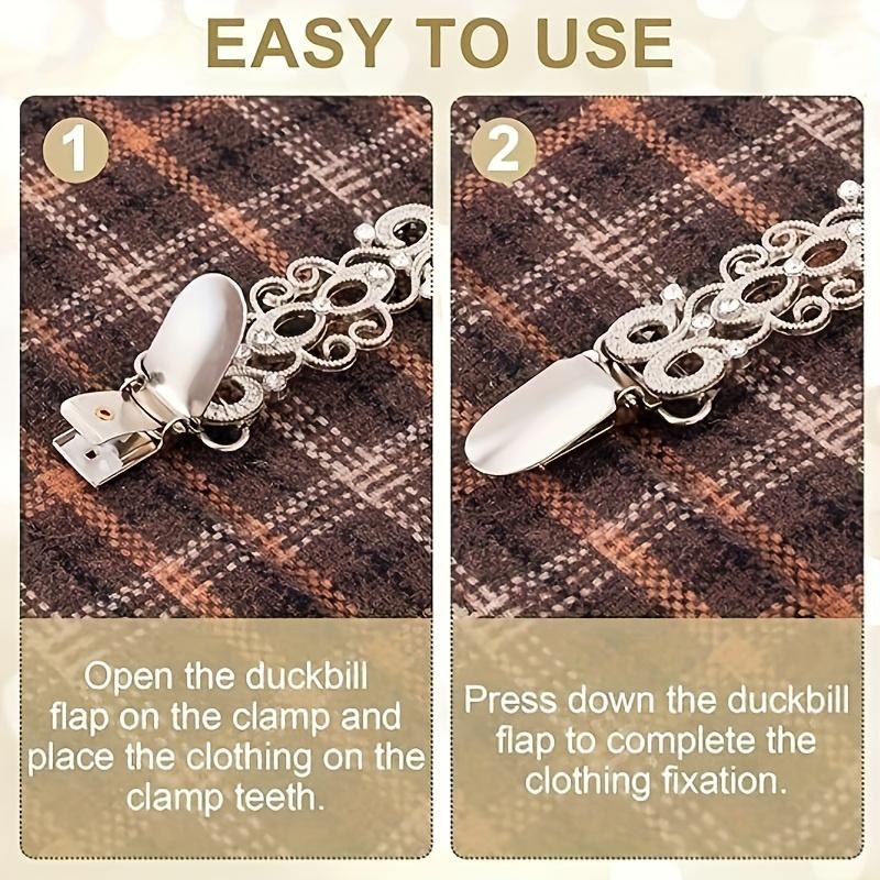 Kleid Rückenklammern, Raffklammern, Pullover Hemdklammern, Damen Schalklammern, Taillenbekleidungsbänder