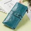 Genuine Leather Long Wallet For Women Luxury Designer Card Holders Money Clips Coin Purses Female Bags KTB