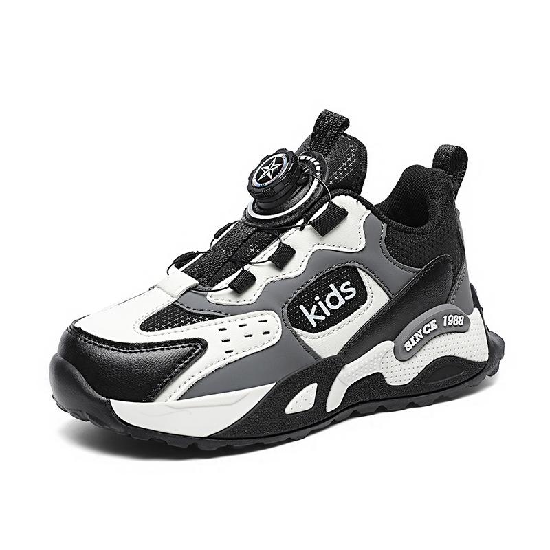 Classmate 25 years old new boys and children running shoes breathable mesh sneakers shock-absorbing double mesh button running shoes