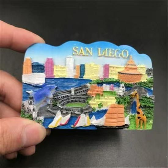 USA Refrigerator Magnet Souvenir - Statue of Liberty, NYC, LA, SF, Hawaii, Boston