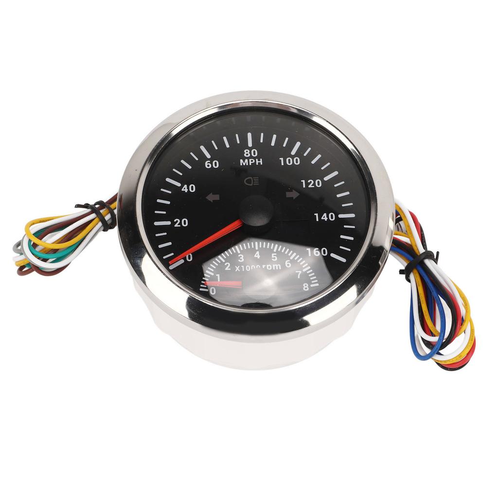 GPS Speedometer With Tachometer 8000RPM  9 To 32V IP67 Waterproof 0 To 160MPH Red Backlight Accurate for Boat ATV