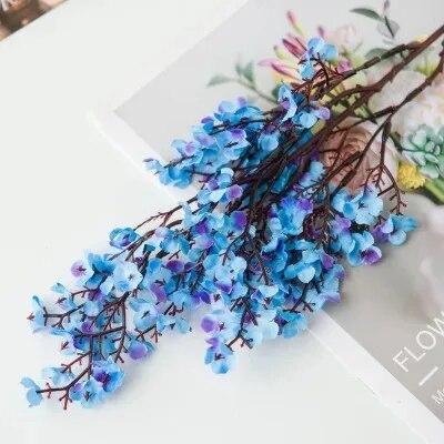 Cherry Blossoms Artificial Flowers Baby's Breath Gypsophila Fake Flowers DIY Wedding Home Vase Decoration Faux Flowers Branch