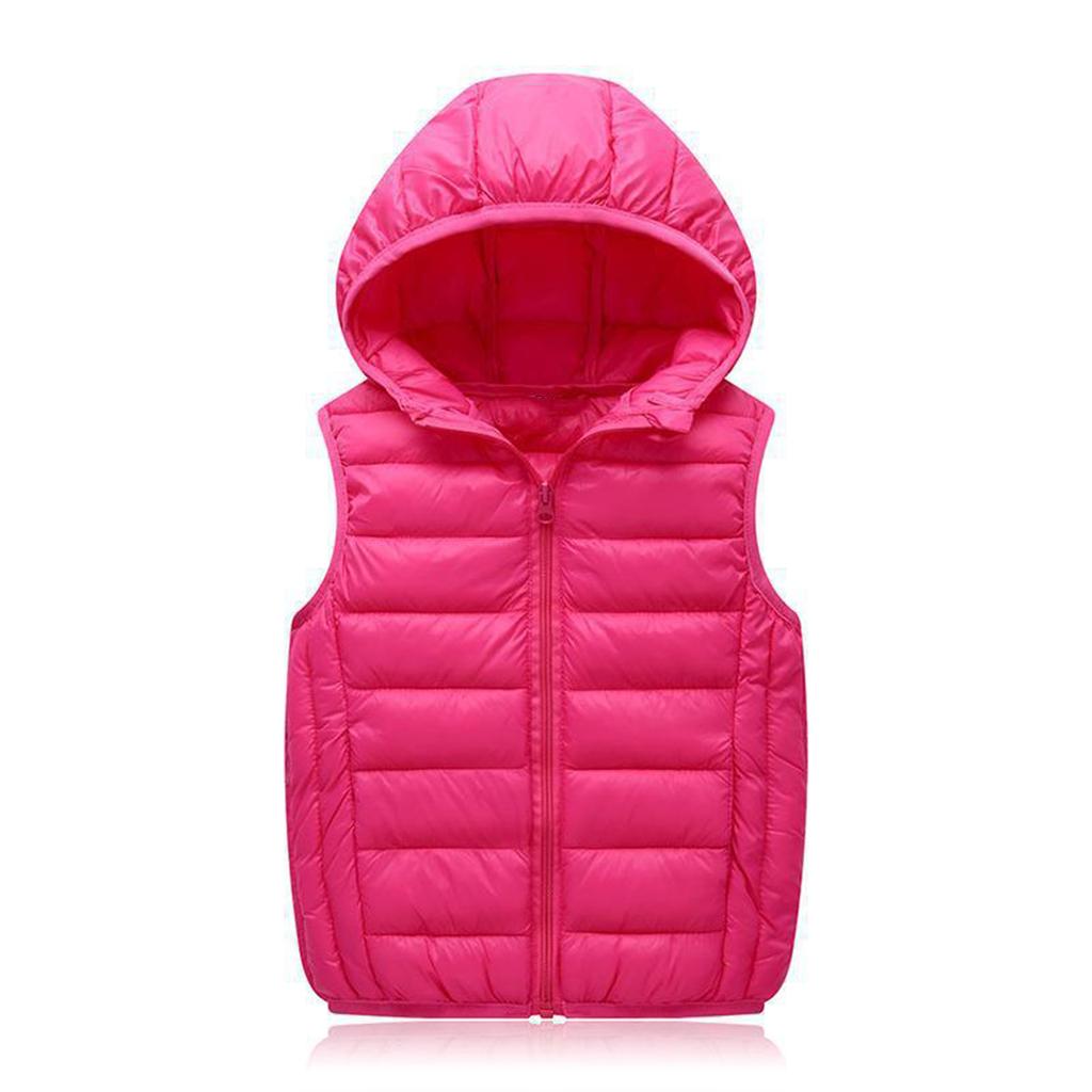 Kids Casual Hooded Lightweight Padded Vest for Boys Girls Everyday Wear